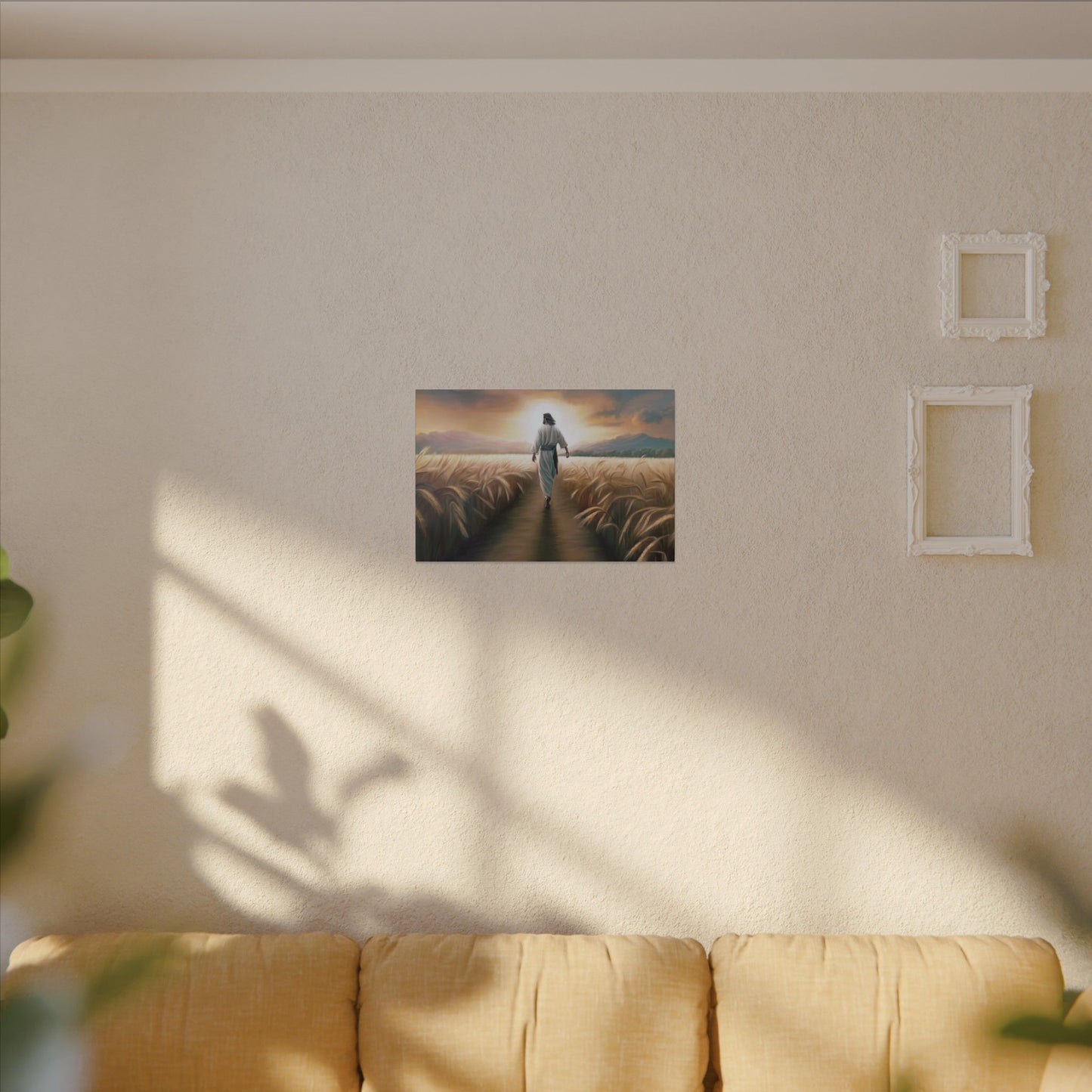 Called To Serve, Fine Art Canvas Print, Missionary Gift, many sizes, Jesus Christ walking through a wheat field, Christian Art