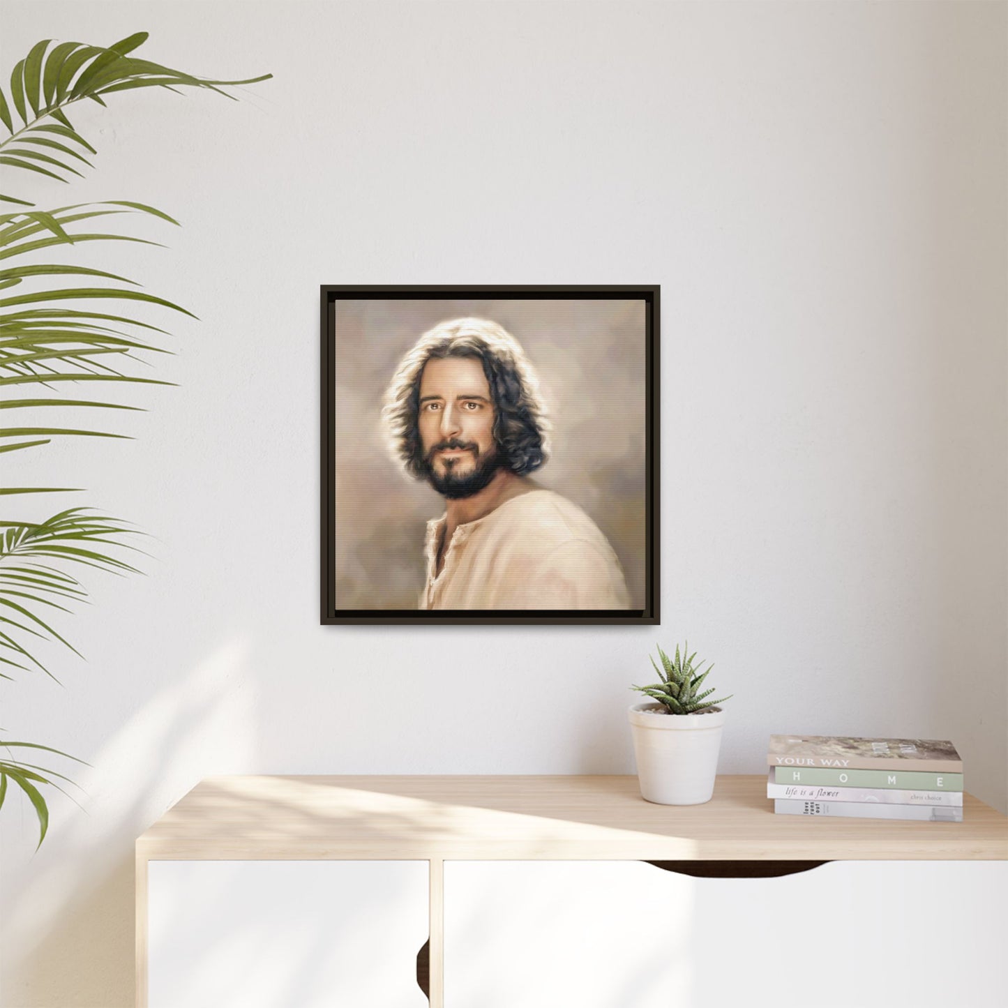 You Belong Framed Canvas Print Wall Art Jesus Christ, Framed, Religious Spiritual Home Decor Print, Christian Gift Idea, Matte Handmade