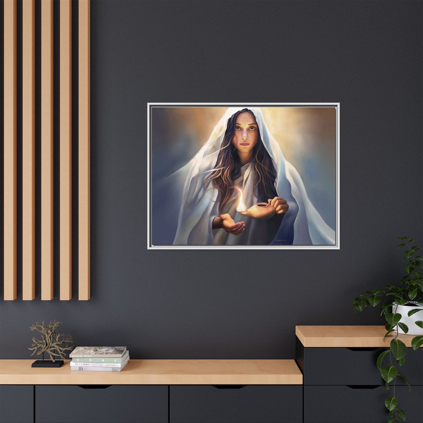 Mary Magdalene Woman Courage Framed Canvas Print of Painting, Female Discipleship, Beautiful Inspirational Art for Christians and Girls, 10 Virgins