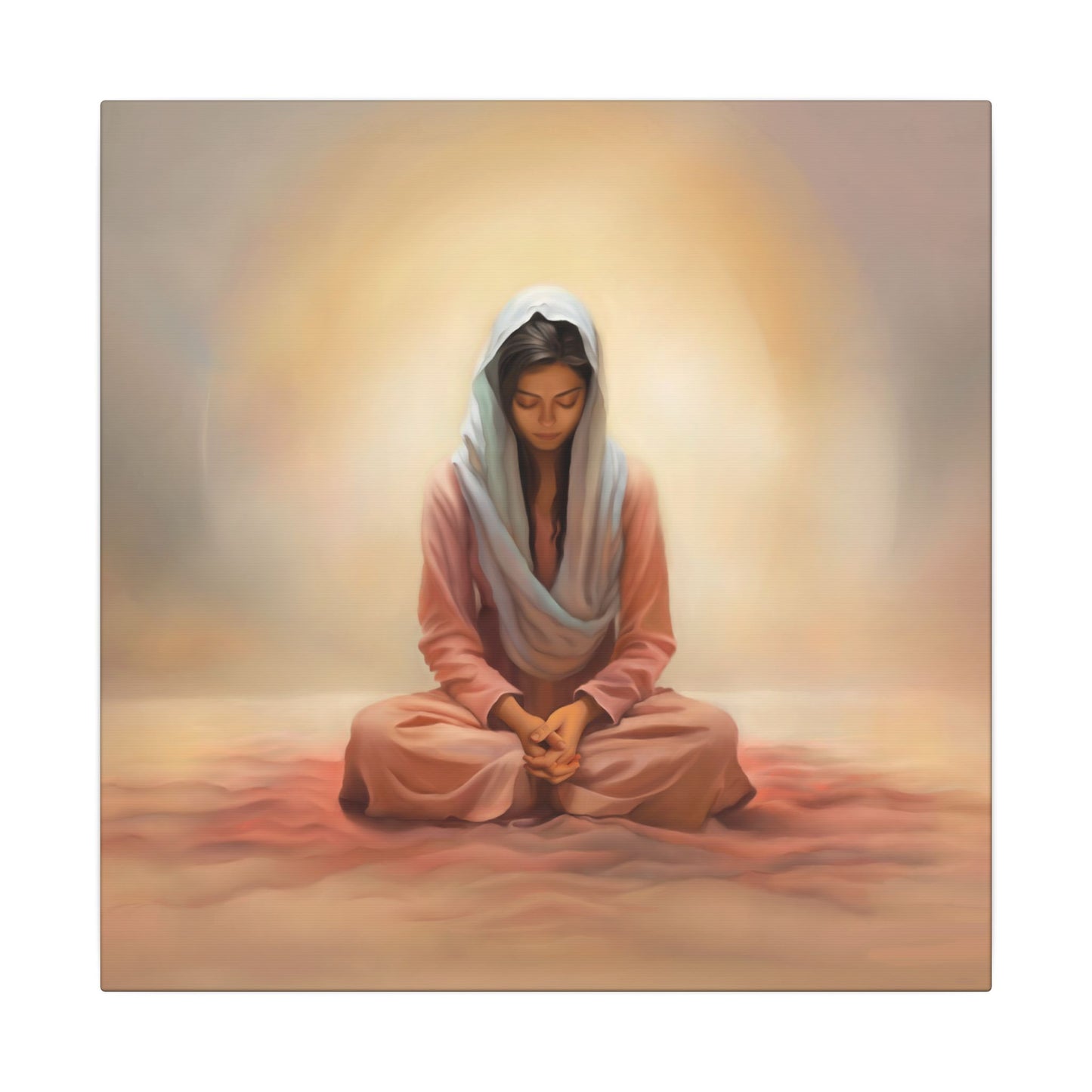 Stillness Canvas Print, Female Discipleship Collection, Stillness Fine Art Canvas Print, Gift for Her, Christian Artwork, Home Gift,