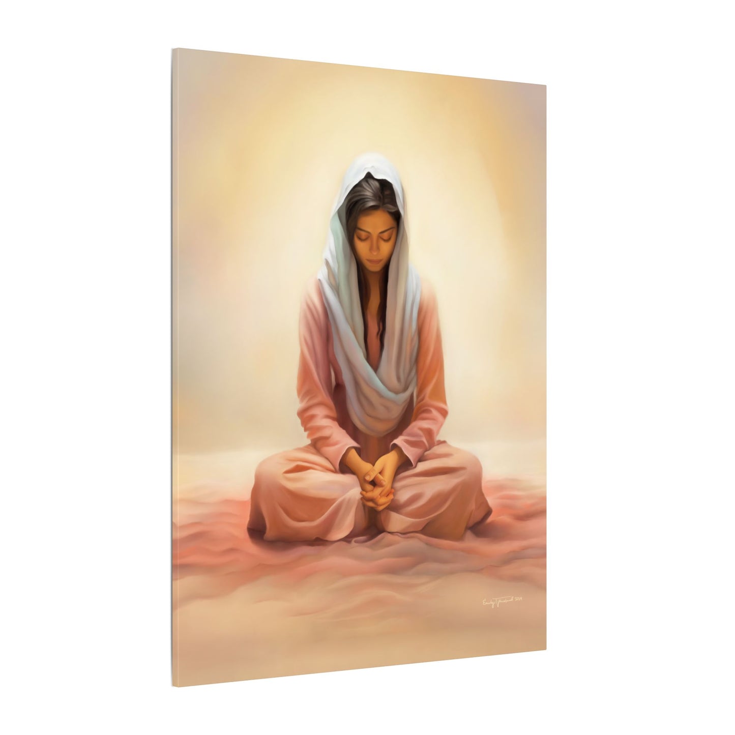 Stillness Fine Art Canvas Print, Spiritual Art, Gift for Her, Christian Artwork, Home Gift, Religious Artwork, Female Discipleship
