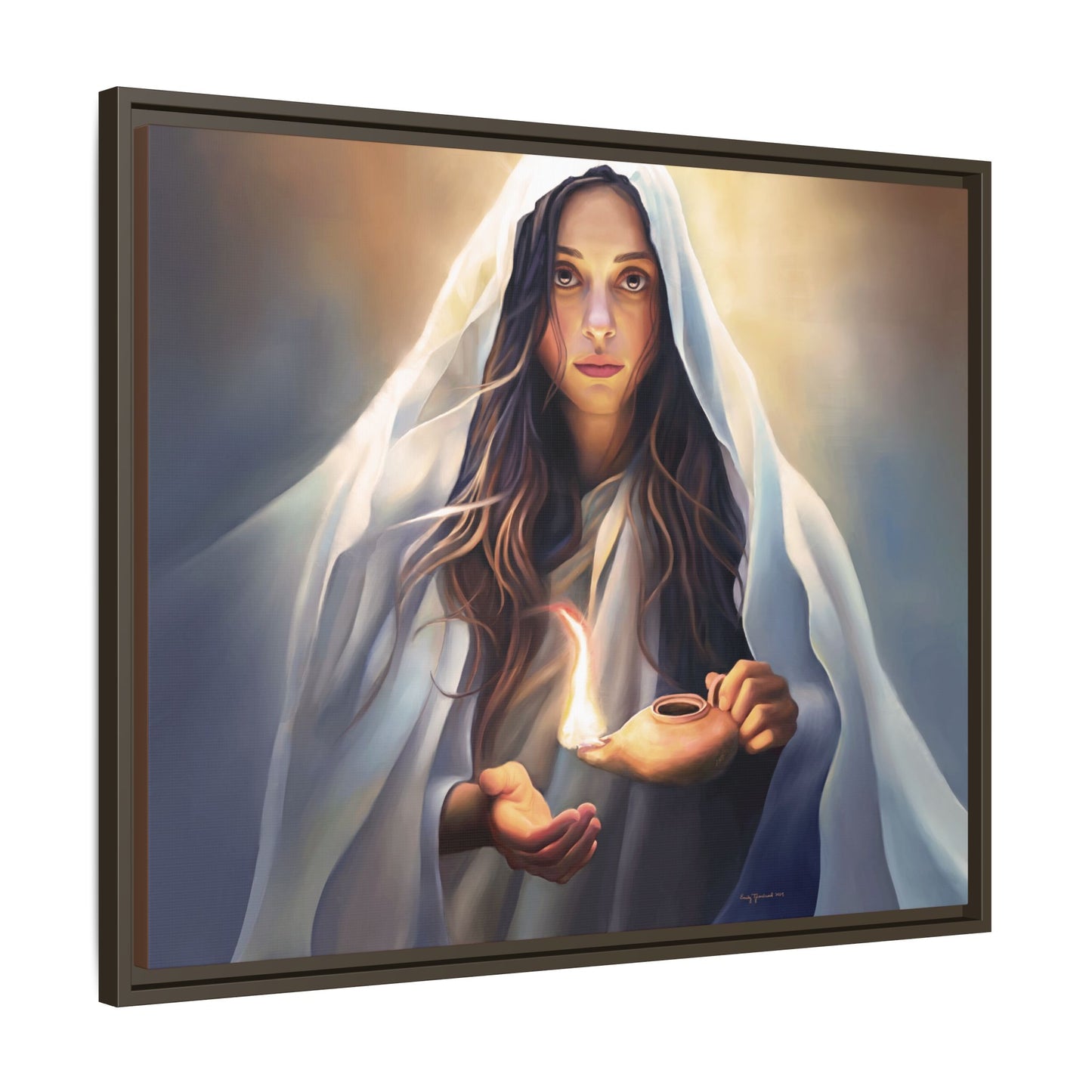 Mary Magdalene Woman Courage Framed Canvas Print of Painting, Female Discipleship, Beautiful Inspirational Art for Christians and Girls, 10 Virgins