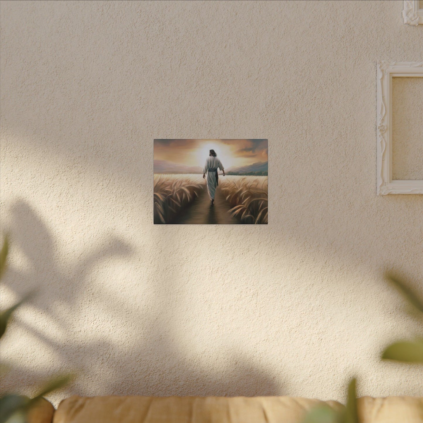 Called To Serve, Fine Art Canvas Print, Missionary Gift, many sizes, Jesus Christ walking through a wheat field, Christian Art
