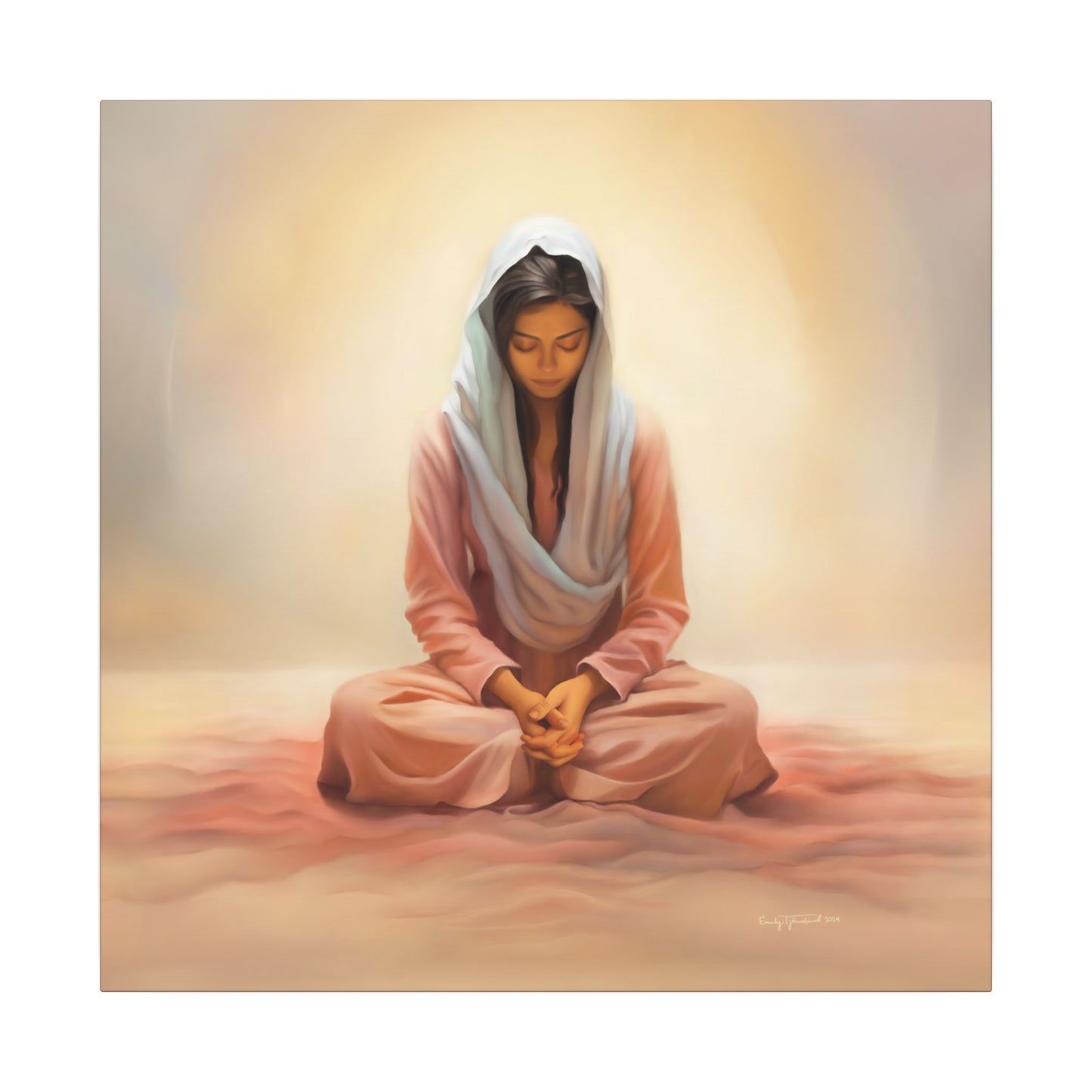 Stillness Fine Art Canvas Print, Spiritual Art, Gift for Her, Christian Artwork, Home Gift, Religious Artwork, Female Discipleship