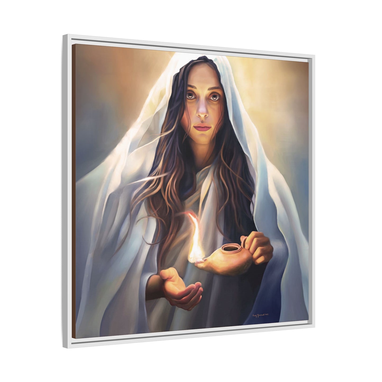 Mary Magdalene Woman Courage Framed Canvas Print of Painting, Female Discipleship, Beautiful Inspirational Art for Christians and Girls, 10 Virgins