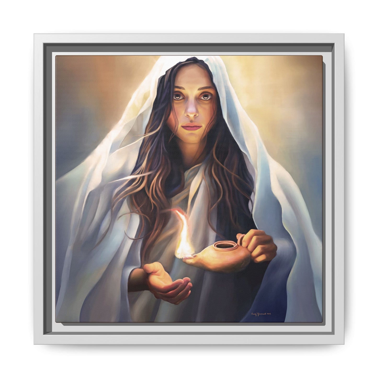 Mary Magdalene Woman Courage Framed Canvas Print of Painting, Female Discipleship, Beautiful Inspirational Art for Christians and Girls, 10 Virgins
