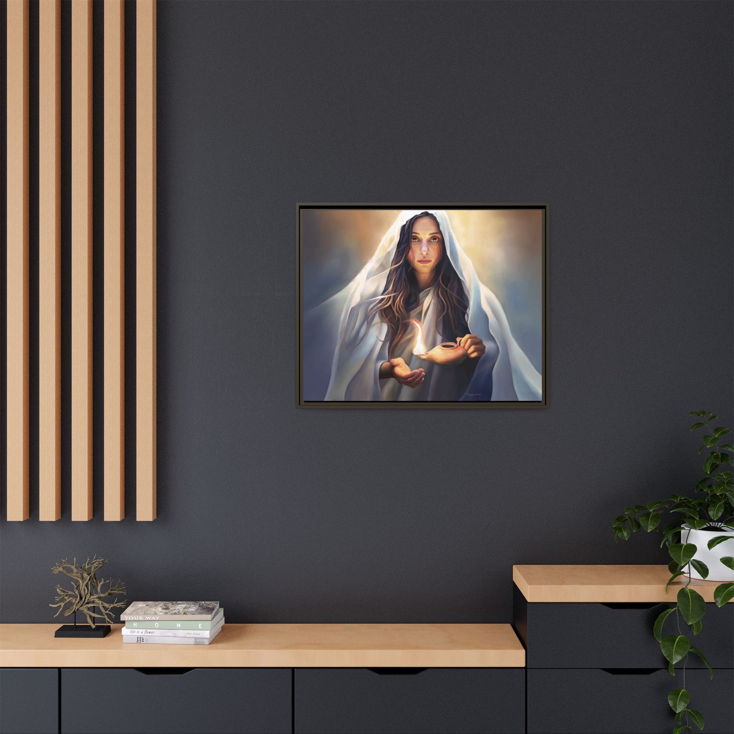 Mary Magdalene Woman Courage Framed Canvas Print of Painting, Female Discipleship, Beautiful Inspirational Art for Christians and Girls, 10 Virgins