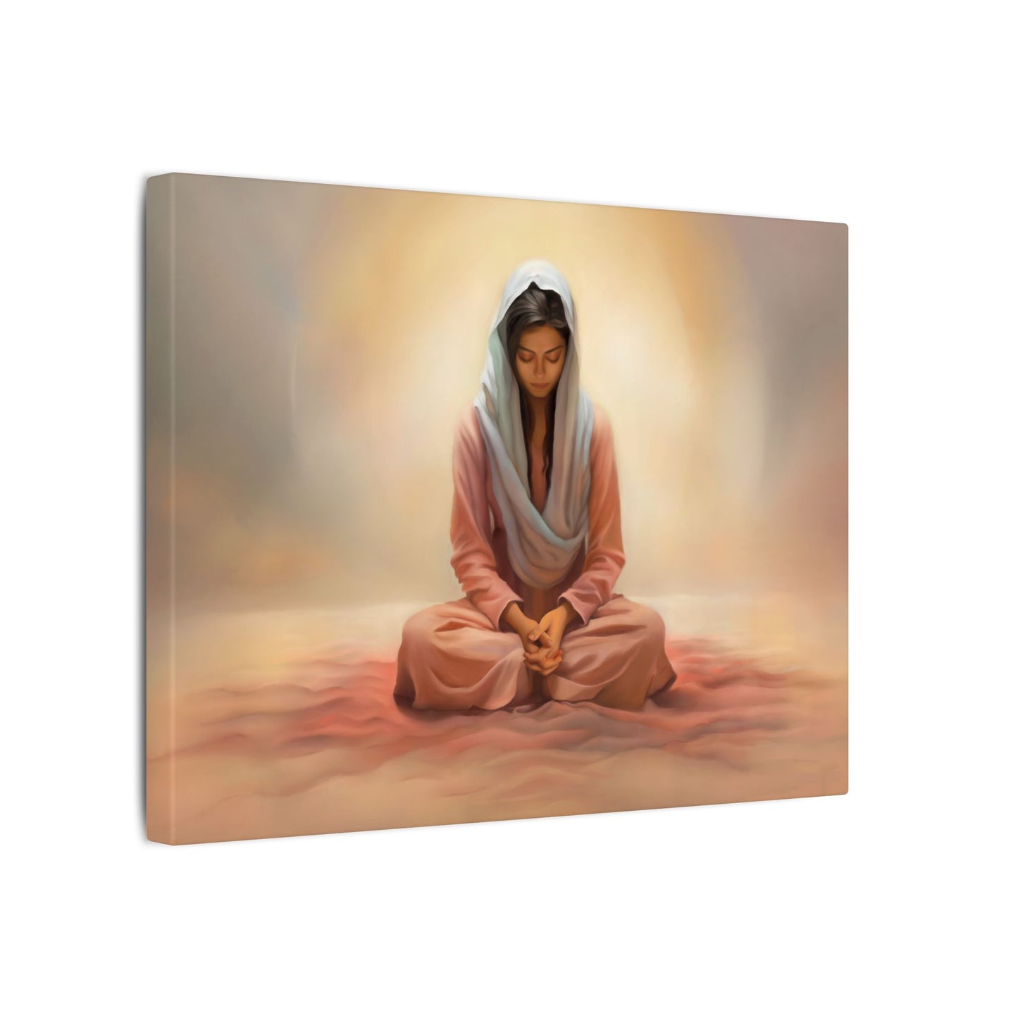 Stillness Canvas Print, Female Discipleship Collection, Stillness Fine Art Canvas Print, Gift for Her, Christian Artwork, Home Gift,