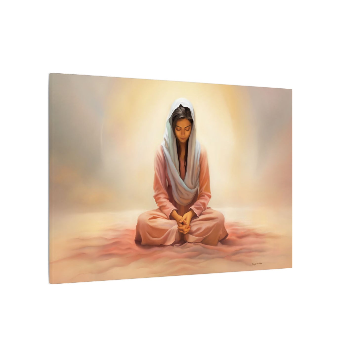 Stillness Fine Art Canvas Print, Spiritual Art, Gift for Her, Christian Artwork, Home Gift, Religious Artwork, Female Discipleship