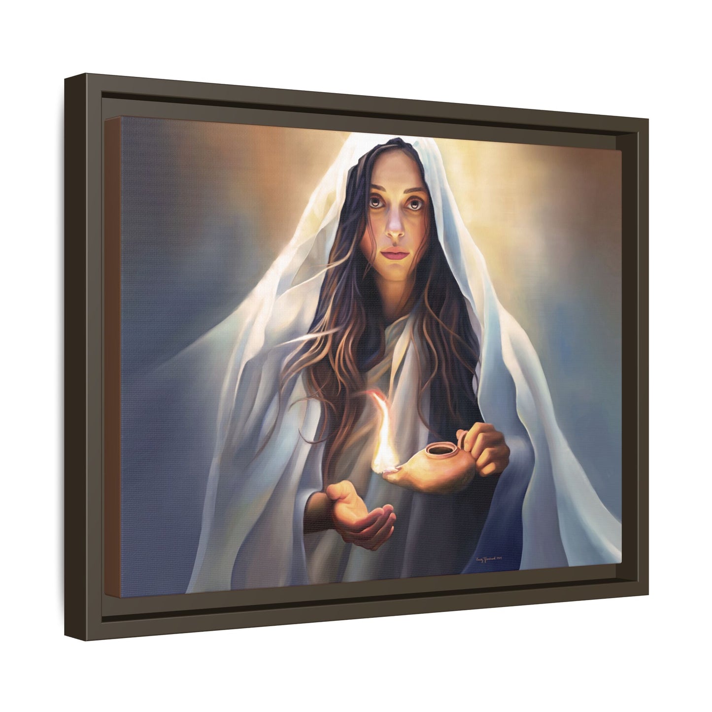 Mary Magdalene Woman Courage Framed Canvas Print of Painting, Female Discipleship, Beautiful Inspirational Art for Christians and Girls, 10 Virgins