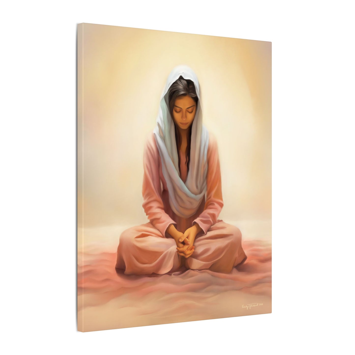 Stillness Fine Art Canvas Print, Spiritual Art, Gift for Her, Christian Artwork, Home Gift, Religious Artwork, Female Discipleship