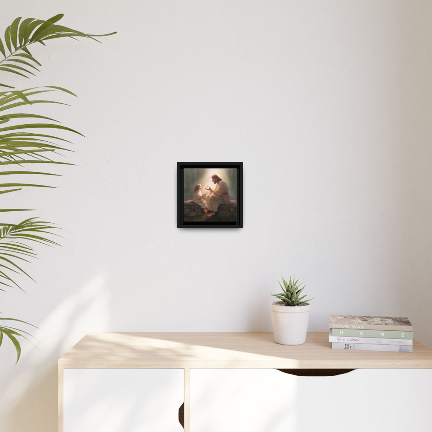 You Are The Light Fine Art Canvas Print, Framed, Picture of Jesus, Christian Gift, Christian Art, Jesus Christ Art with Child, Framed