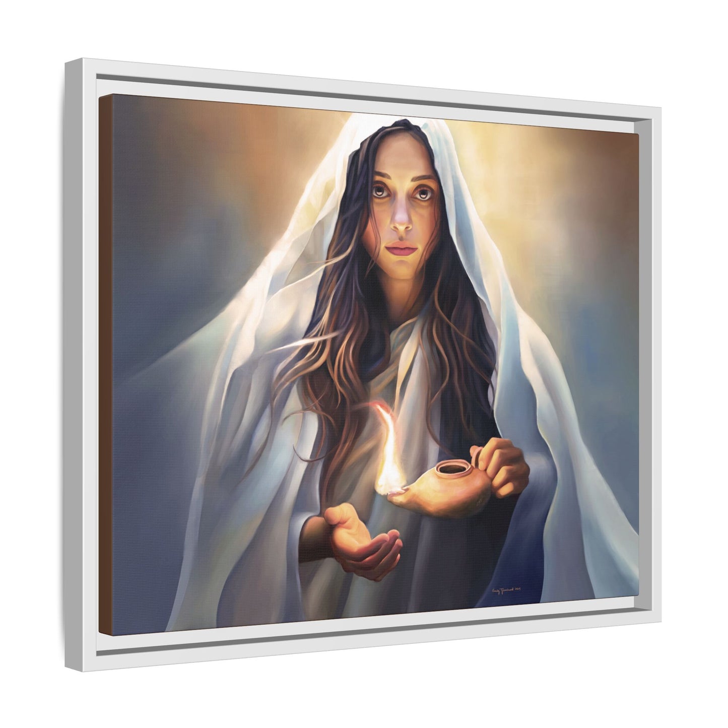 Mary Magdalene Woman Courage Framed Canvas Print of Painting, Female Discipleship, Beautiful Inspirational Art for Christians and Girls, 10 Virgins