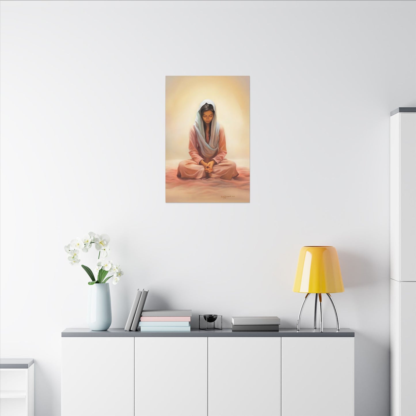 Stillness Fine Art Canvas Print, Spiritual Art, Gift for Her, Christian Artwork, Home Gift, Religious Artwork, Female Discipleship