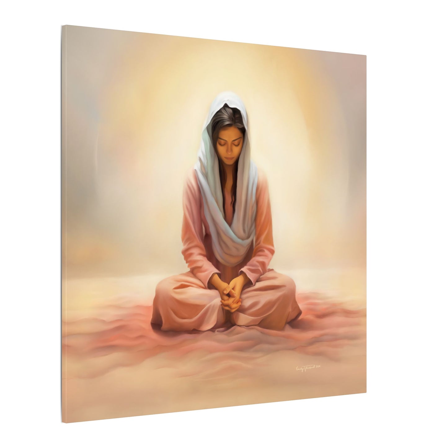 Stillness Fine Art Canvas Print, Spiritual Art, Gift for Her, Christian Artwork, Home Gift, Religious Artwork, Female Discipleship