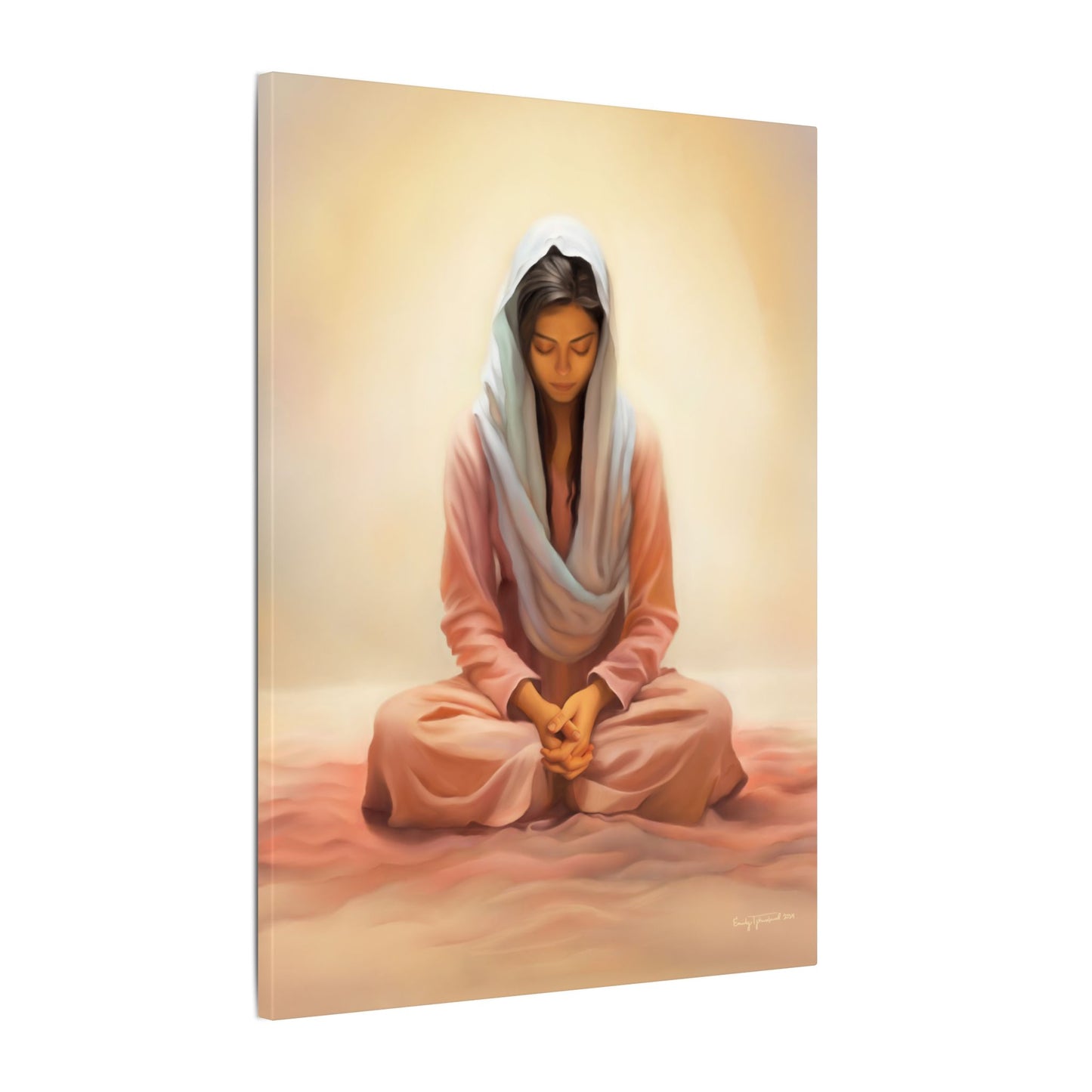 Stillness Fine Art Canvas Print, Spiritual Art, Gift for Her, Christian Artwork, Home Gift, Religious Artwork, Female Discipleship