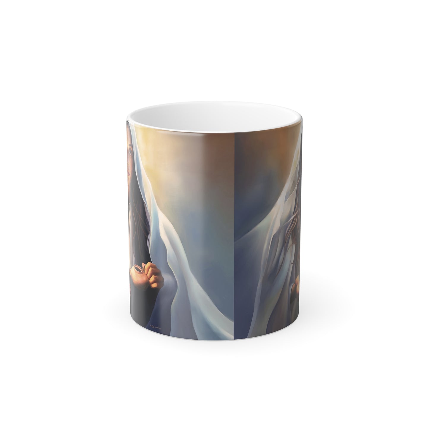 Mary Magdalene Magic Mug Fun Color Morphing 11oz - Missionary Gift, Mary Magdalene and or 10 Virgins Fun Gift, Gift for Young Women Missionaries