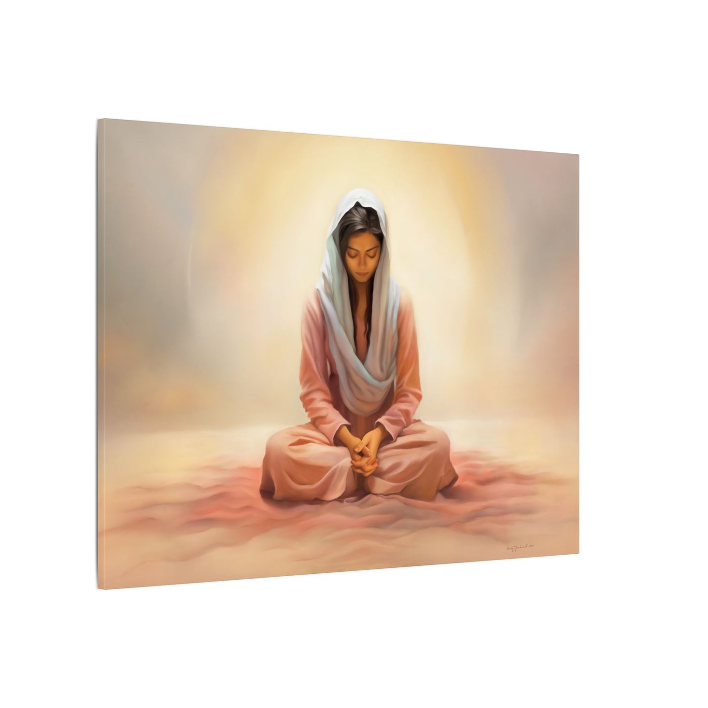 Stillness Fine Art Canvas Print, Spiritual Art, Gift for Her, Christian Artwork, Home Gift, Religious Artwork, Female Discipleship