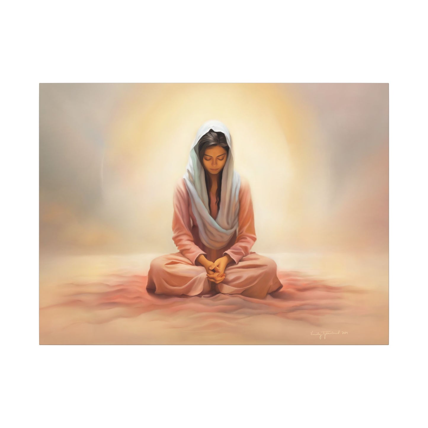 Stillness Fine Art Canvas Print, Spiritual Art, Gift for Her, Christian Artwork, Home Gift, Religious Artwork, Female Discipleship