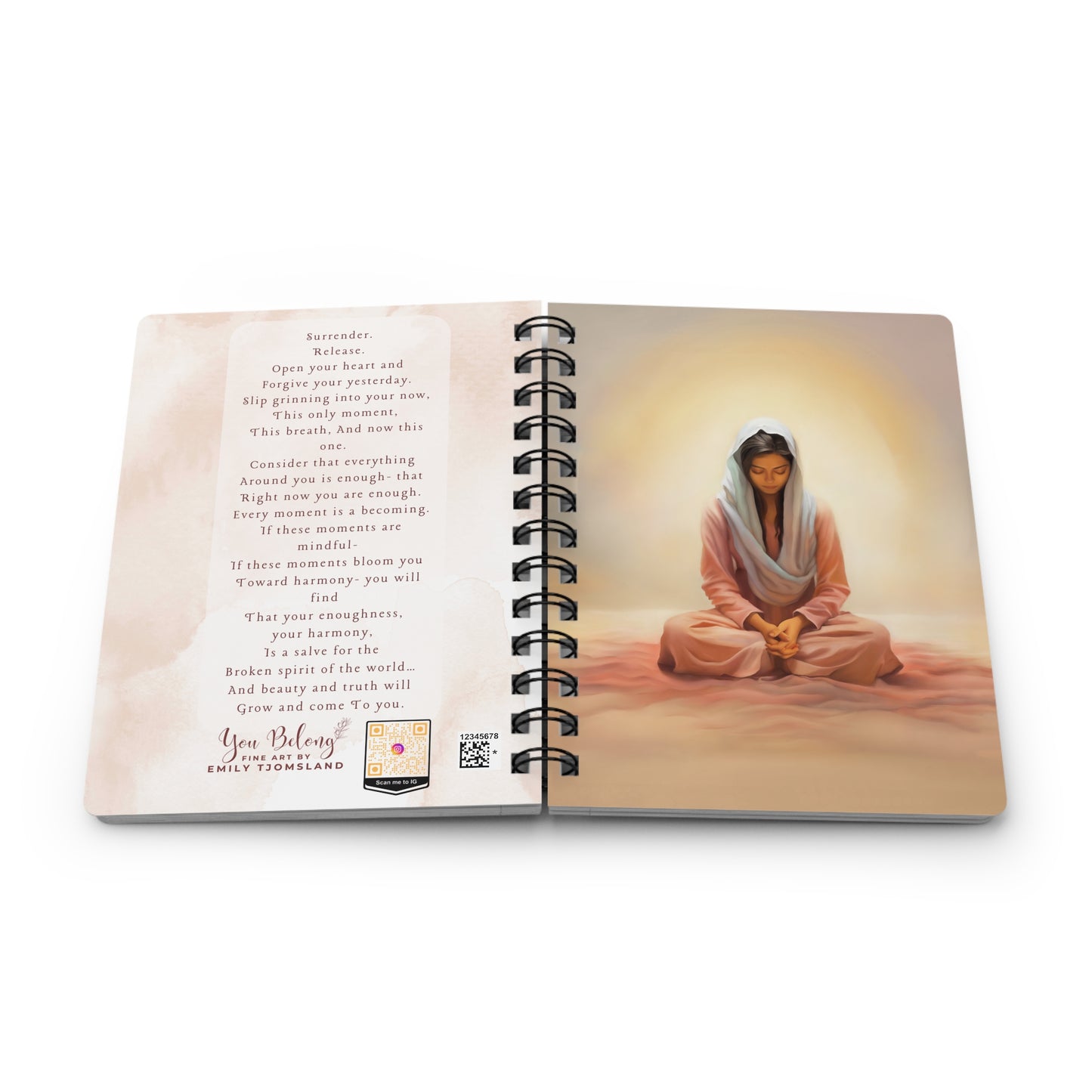 Stillness Spiritual Stationary, Spiritual Journal and Mindfulness gift, Meditation gift, Spiral Bound Journal, Missionary Gift