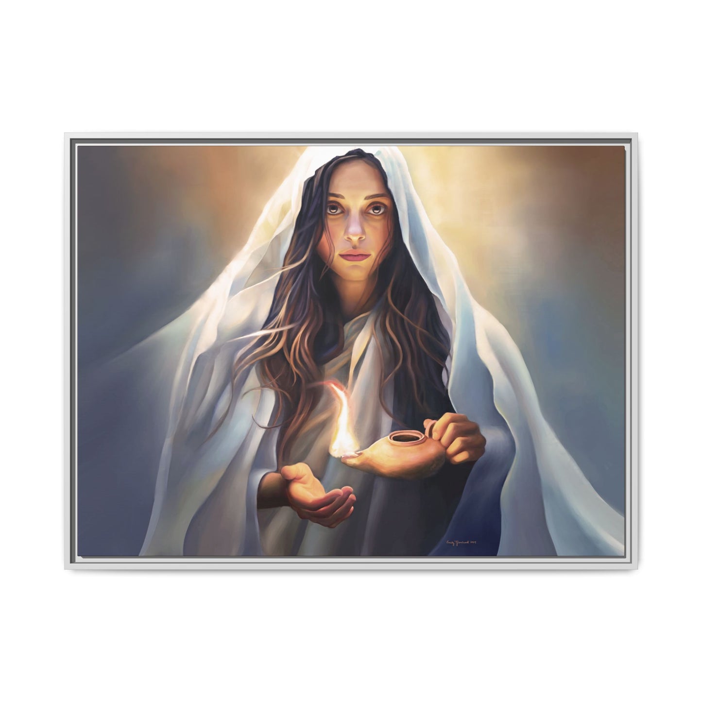 Mary Magdalene Woman Courage Framed Canvas Print of Painting, Female Discipleship, Beautiful Inspirational Art for Christians and Girls, 10 Virgins