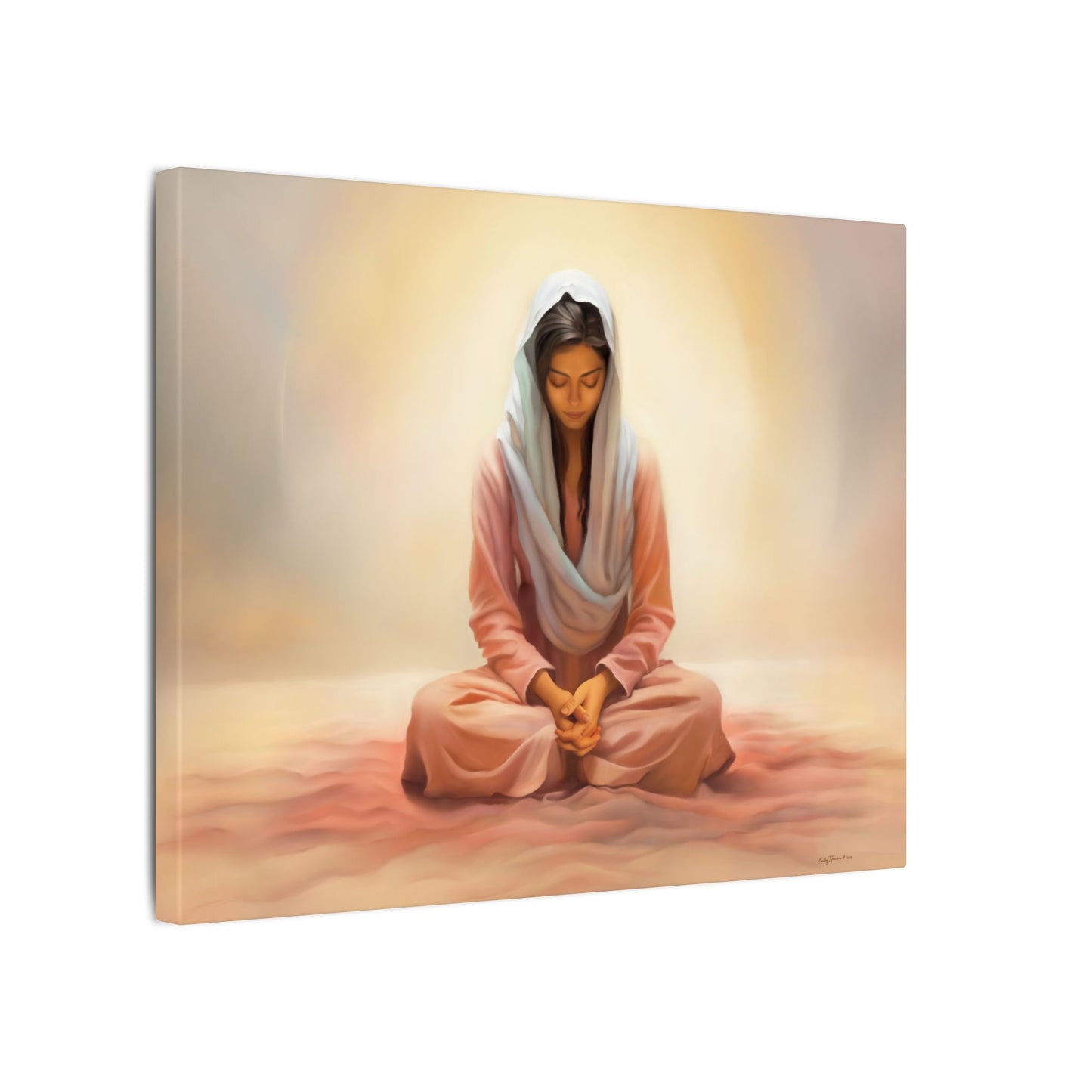 Stillness Fine Art Canvas Print, Spiritual Art, Gift for Her, Christian Artwork, Home Gift, Religious Artwork, Female Discipleship