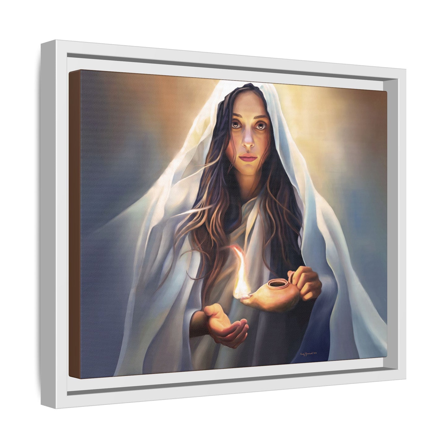 Mary Magdalene Woman Courage Framed Canvas Print of Painting, Female Discipleship, Beautiful Inspirational Art for Christians and Girls, 10 Virgins