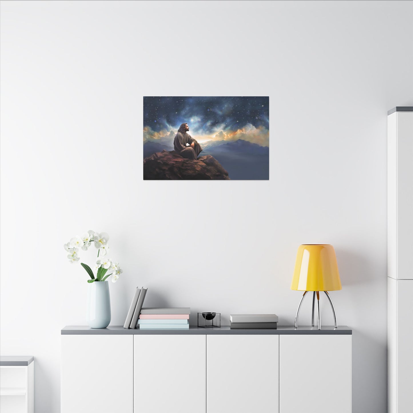 Jesus With The Stars, Fine Art Canvas Print, many sizes, Canvas, Christian Gift, Christian art, Missionary Gift