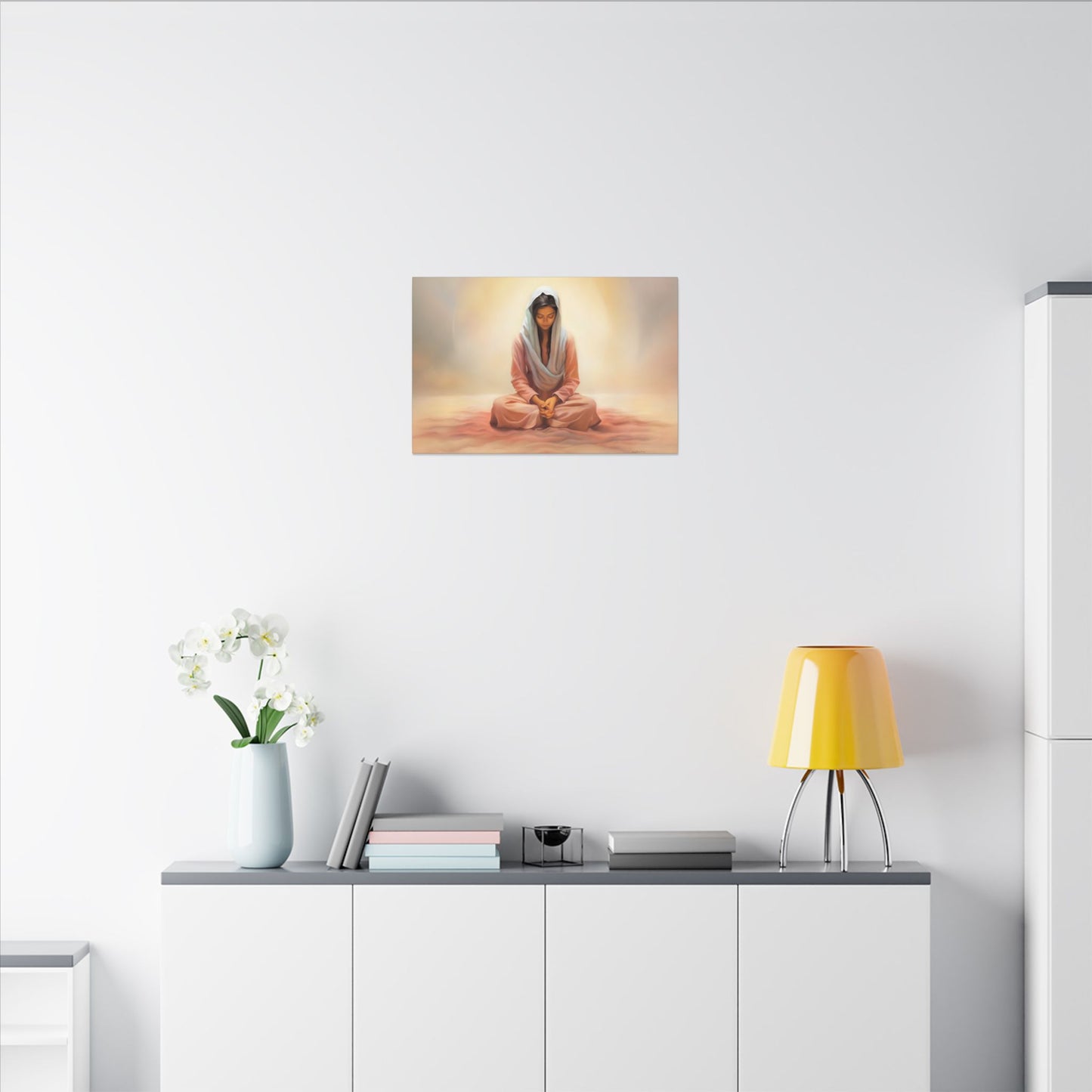 Stillness Fine Art Canvas Print, Spiritual Art, Gift for Her, Christian Artwork, Home Gift, Religious Artwork, Female Discipleship