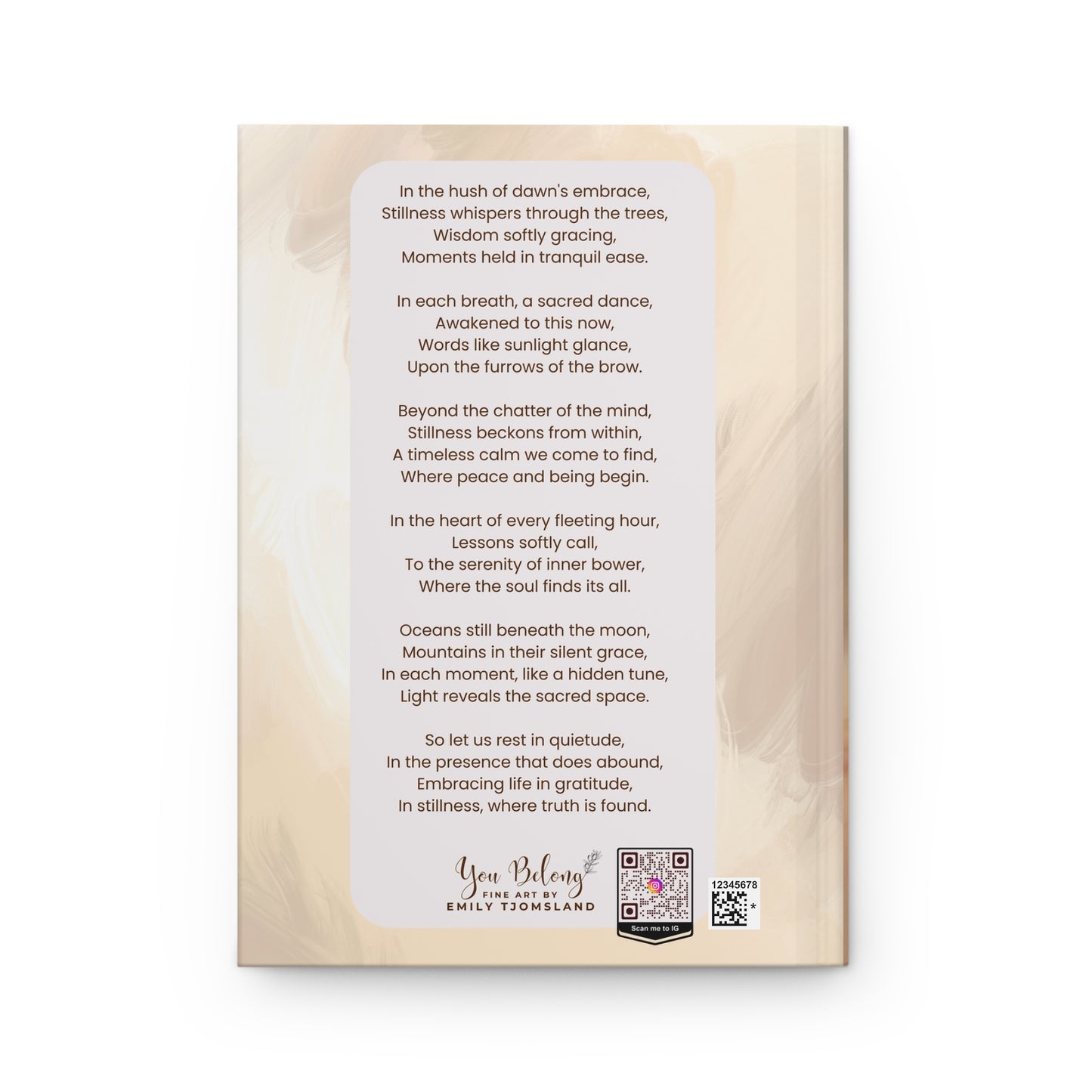 Stillness Hardcover Journal Matte, fun Stillness Gift, Spiritual Gift, Presence Gift, Centered Love