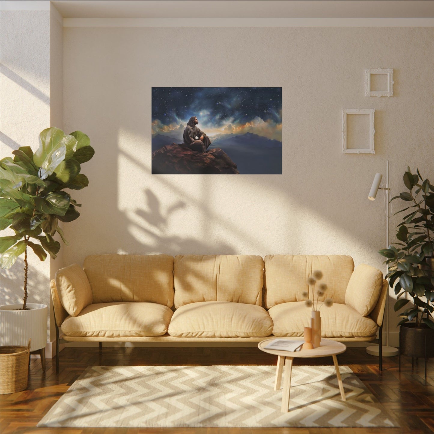 Jesus With The Stars, Fine Art Canvas Print, many sizes, Canvas, Christian Gift, Christian art, Missionary Gift