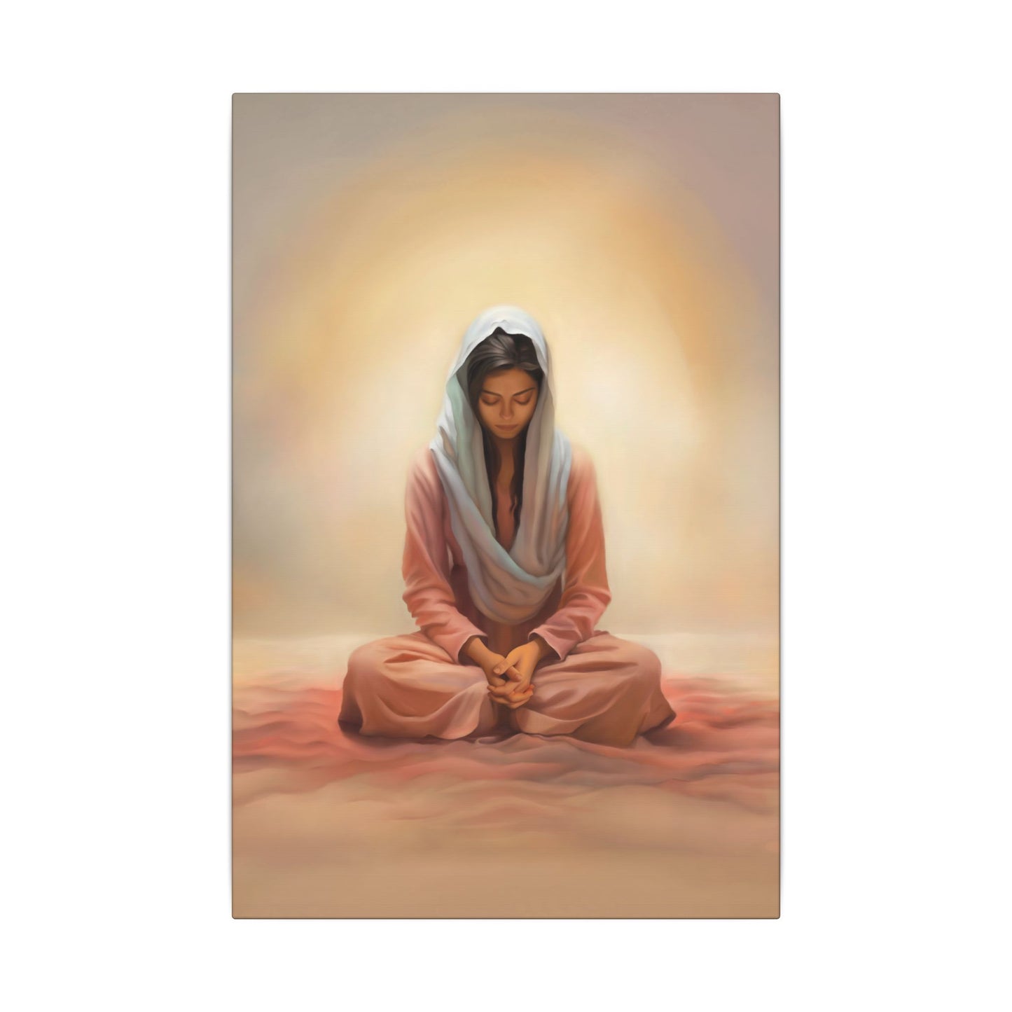 Stillness Canvas Print, Female Discipleship Collection, Stillness Fine Art Canvas Print, Gift for Her, Christian Artwork, Home Gift,