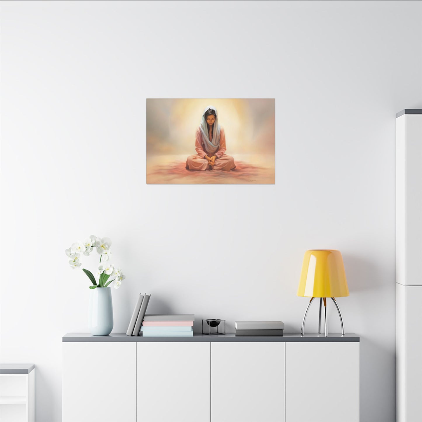 Stillness Fine Art Canvas Print, Spiritual Art, Gift for Her, Christian Artwork, Home Gift, Religious Artwork, Female Discipleship