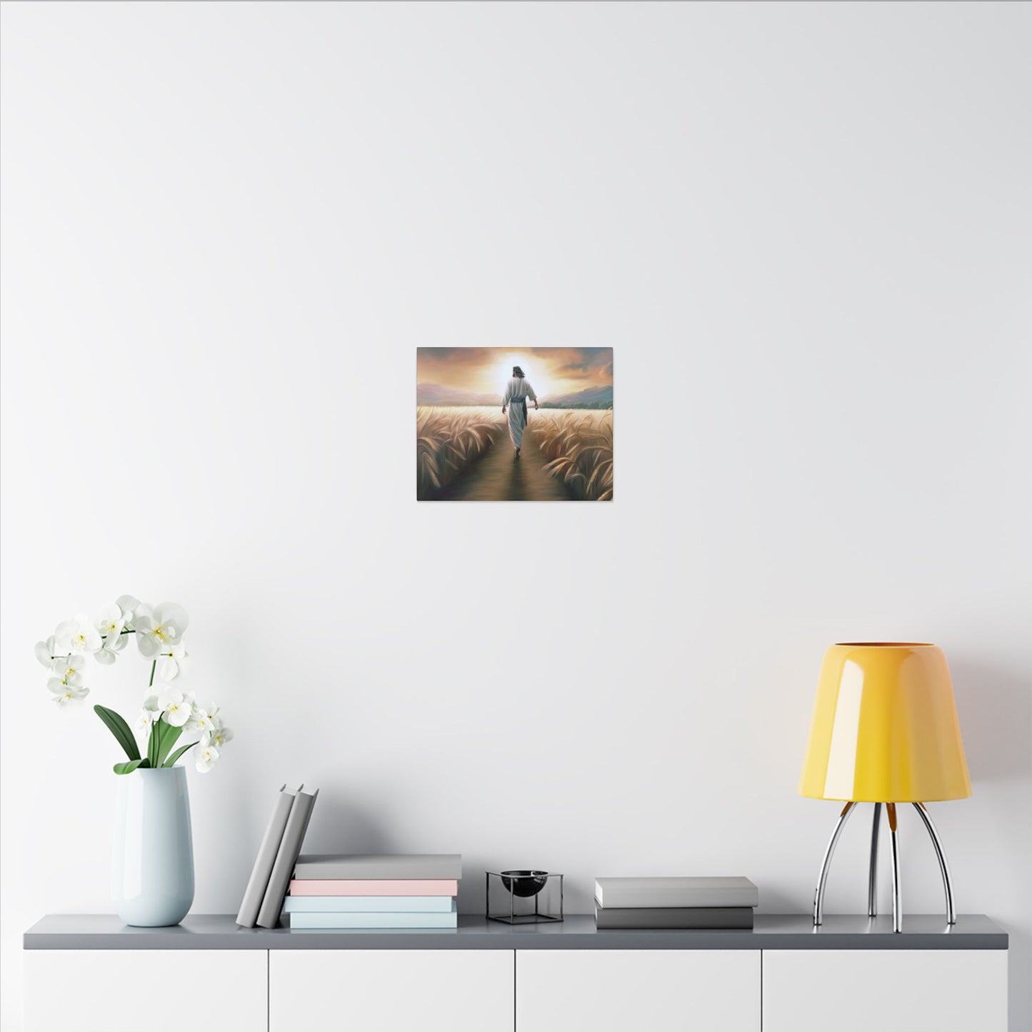 Called To Serve, Fine Art Canvas Print, Missionary Gift, many sizes, Jesus Christ walking through a wheat field, Christian Art