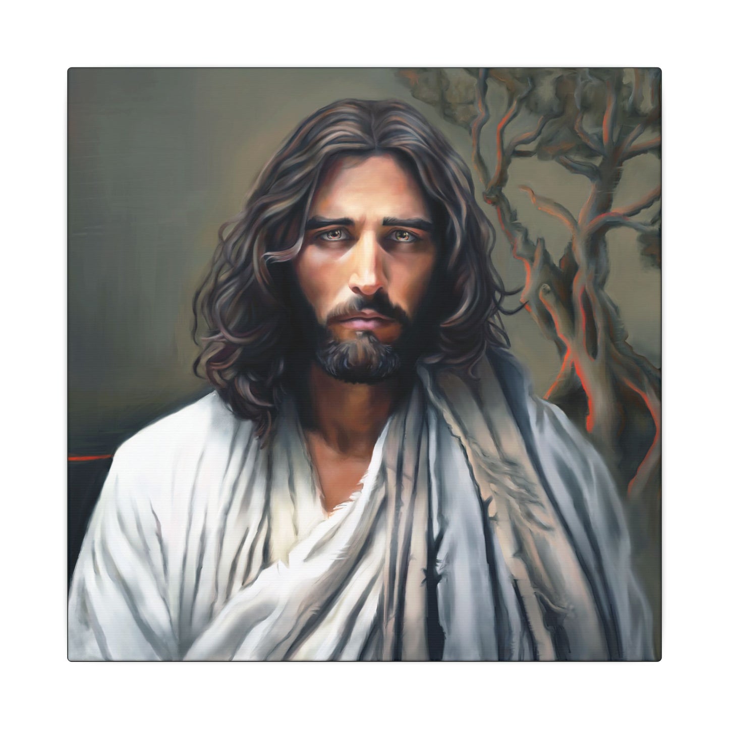 The End of Suffering Portrait of Christ, Fine Art Canvas Print, Christian Art, Beautiful Jesus Artwork, Jesus Christ Gift