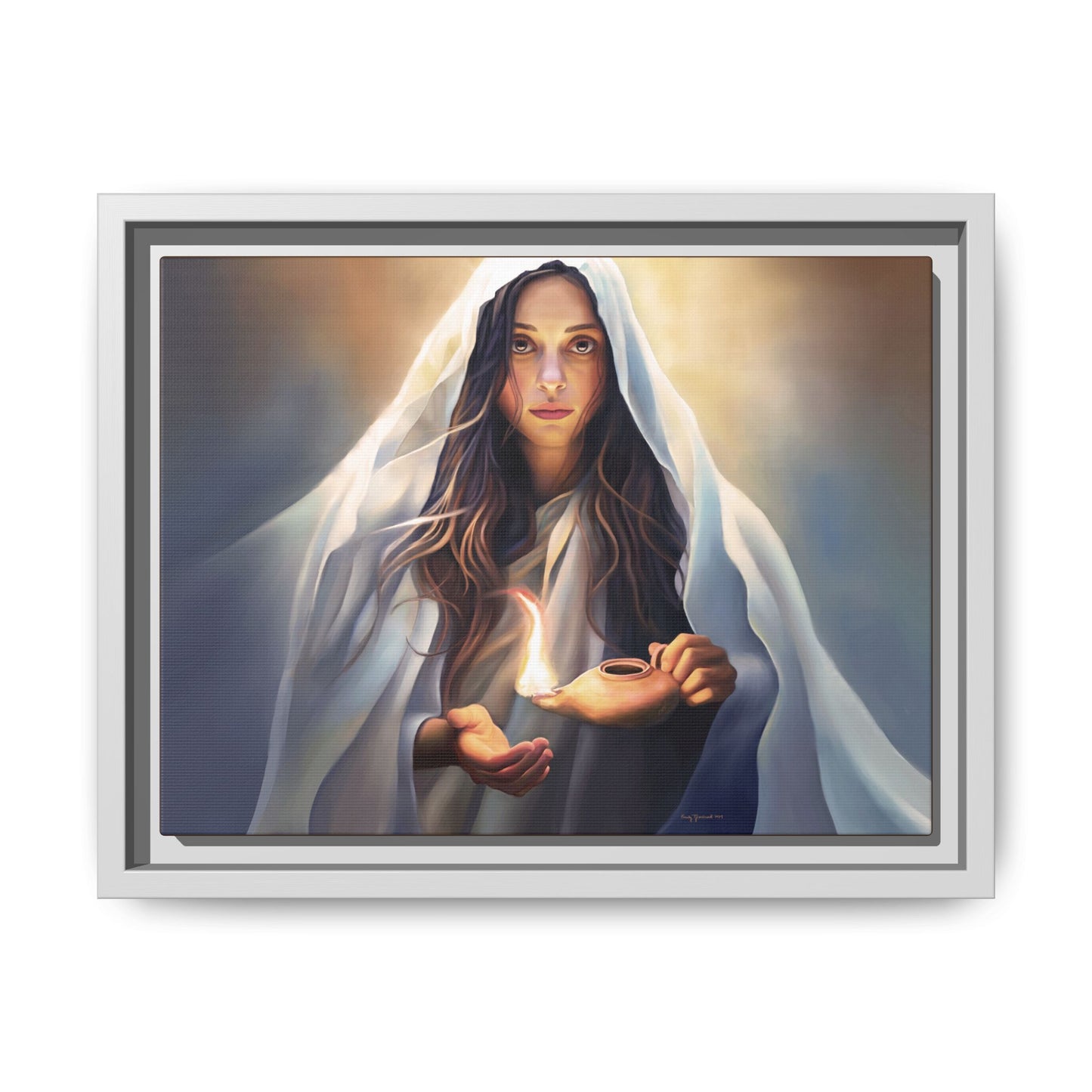 Mary Magdalene Woman Courage Framed Canvas Print of Painting, Female Discipleship, Beautiful Inspirational Art for Christians and Girls, 10 Virgins