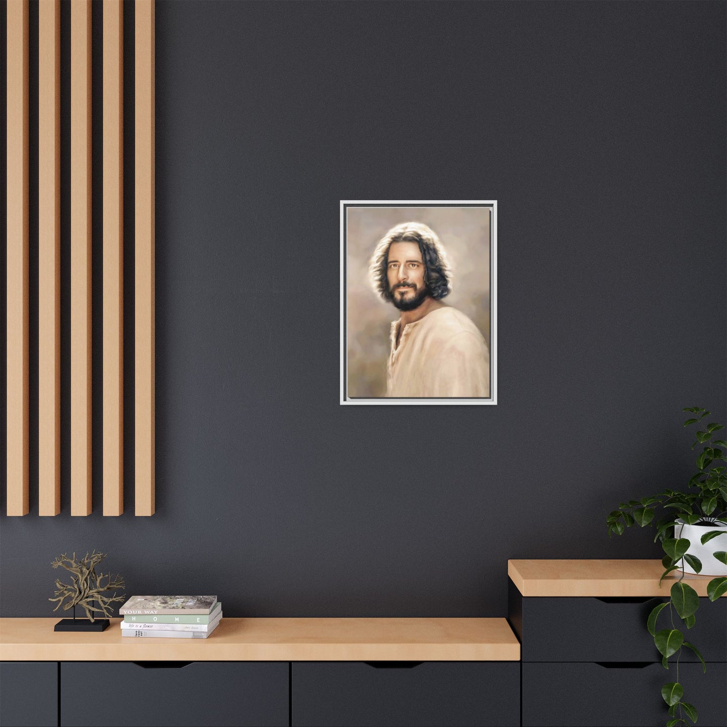 You Belong Framed Canvas Print Wall Art Jesus Christ, Framed, Religious Spiritual Home Decor Print, Christian Gift Idea, Matte Handmade