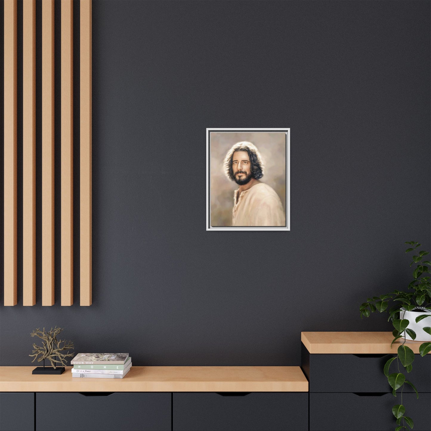 You Belong Framed Canvas Print Wall Art Jesus Christ, Framed, Religious Spiritual Home Decor Print, Christian Gift Idea, Matte Handmade