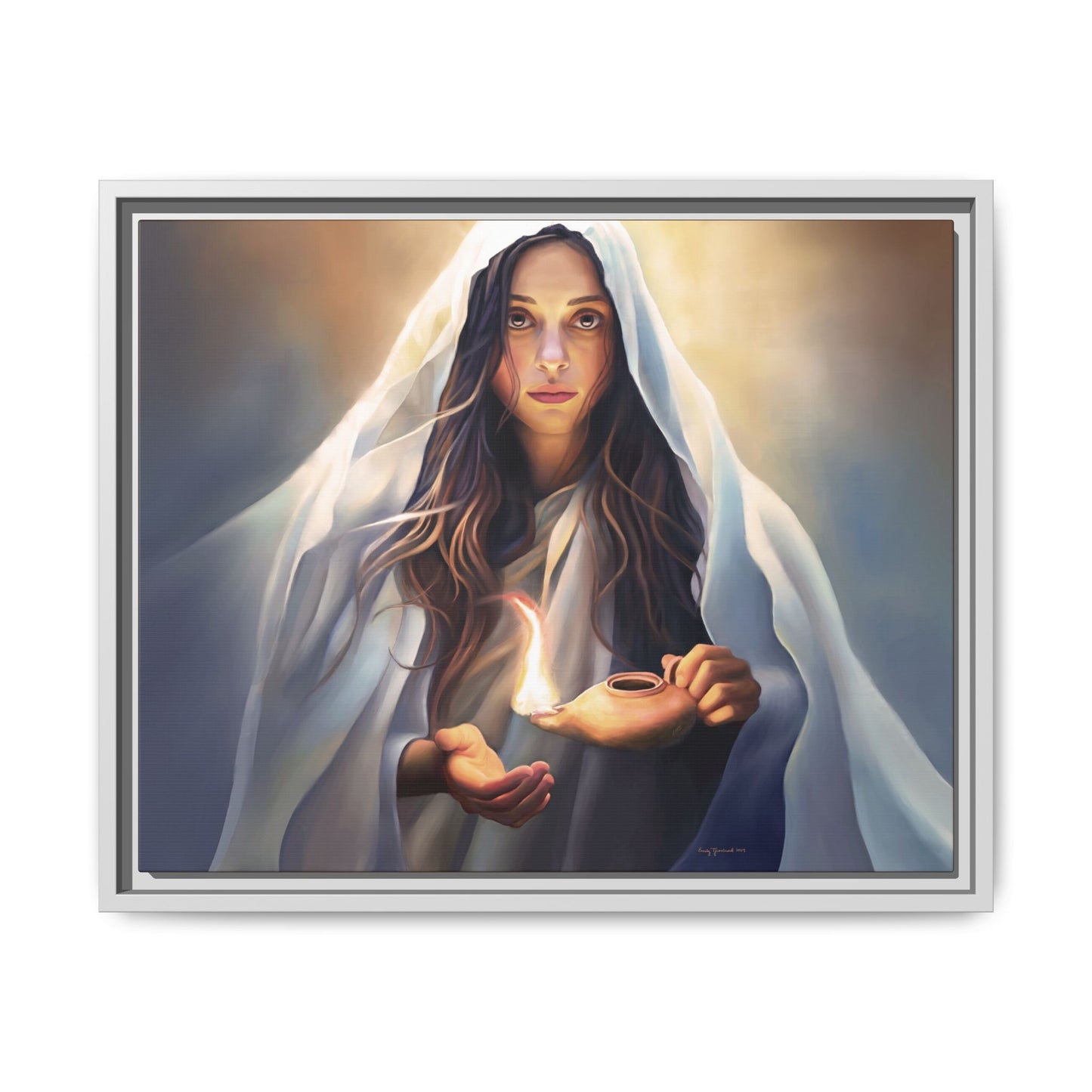 Mary Magdalene Woman Courage Framed Canvas Print of Painting, Female Discipleship, Beautiful Inspirational Art for Christians and Girls, 10 Virgins