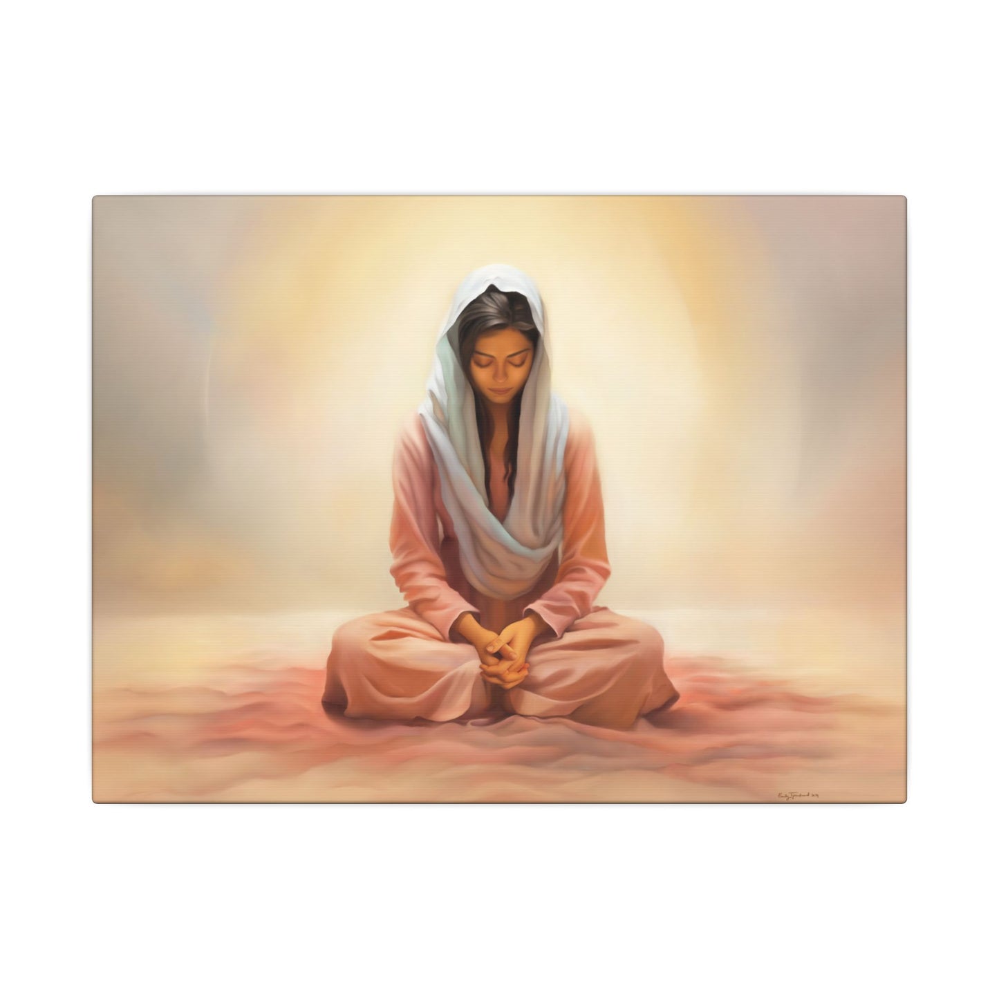 Stillness Fine Art Canvas Print, Spiritual Art, Gift for Her, Christian Artwork, Home Gift, Religious Artwork, Female Discipleship