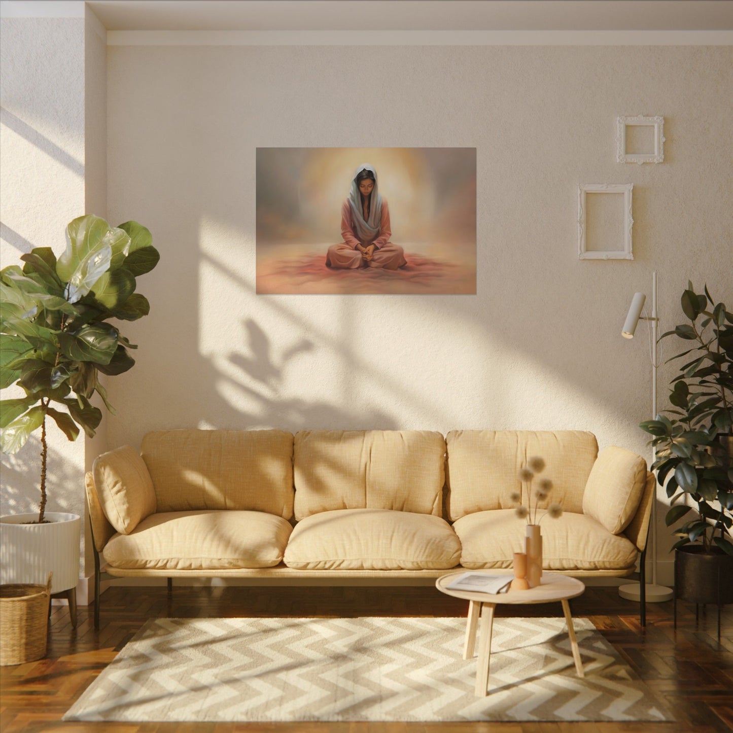 Stillness Canvas Print, Female Discipleship Collection, Stillness Fine Art Canvas Print, Gift for Her, Christian Artwork, Home Gift,