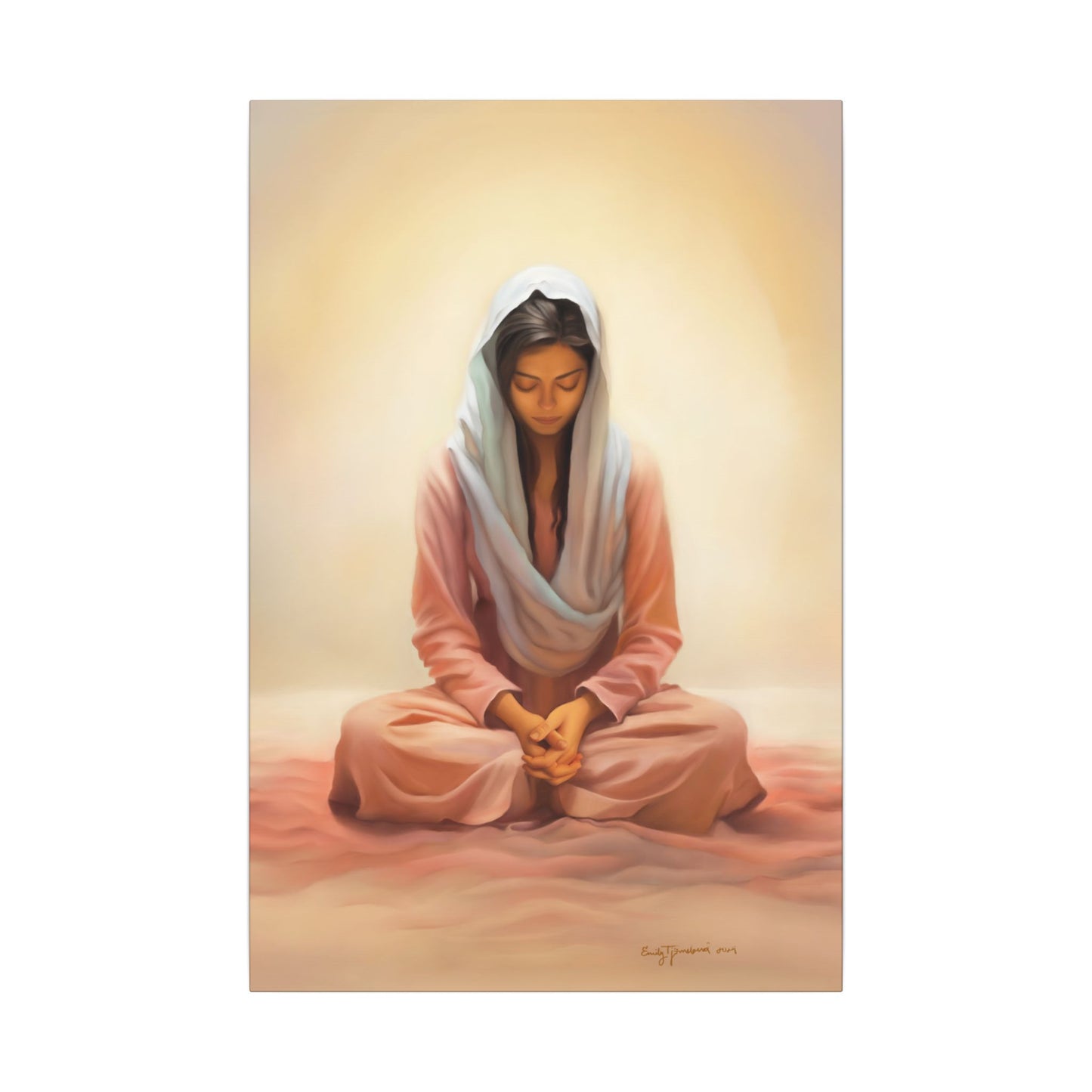 Stillness Fine Art Canvas Print, Spiritual Art, Gift for Her, Christian Artwork, Home Gift, Religious Artwork, Female Discipleship