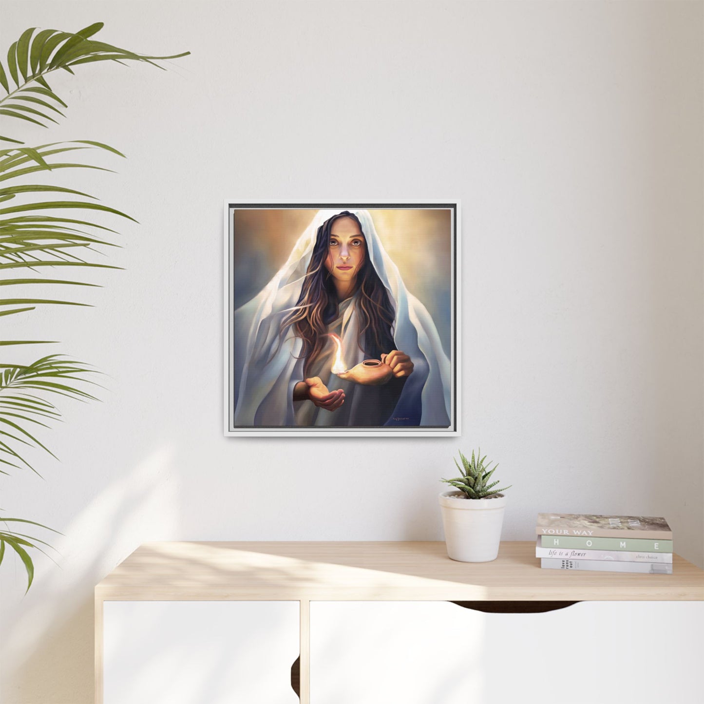 Mary Magdalene Woman Courage Framed Canvas Print of Painting, Female Discipleship, Beautiful Inspirational Art for Christians and Girls, 10 Virgins