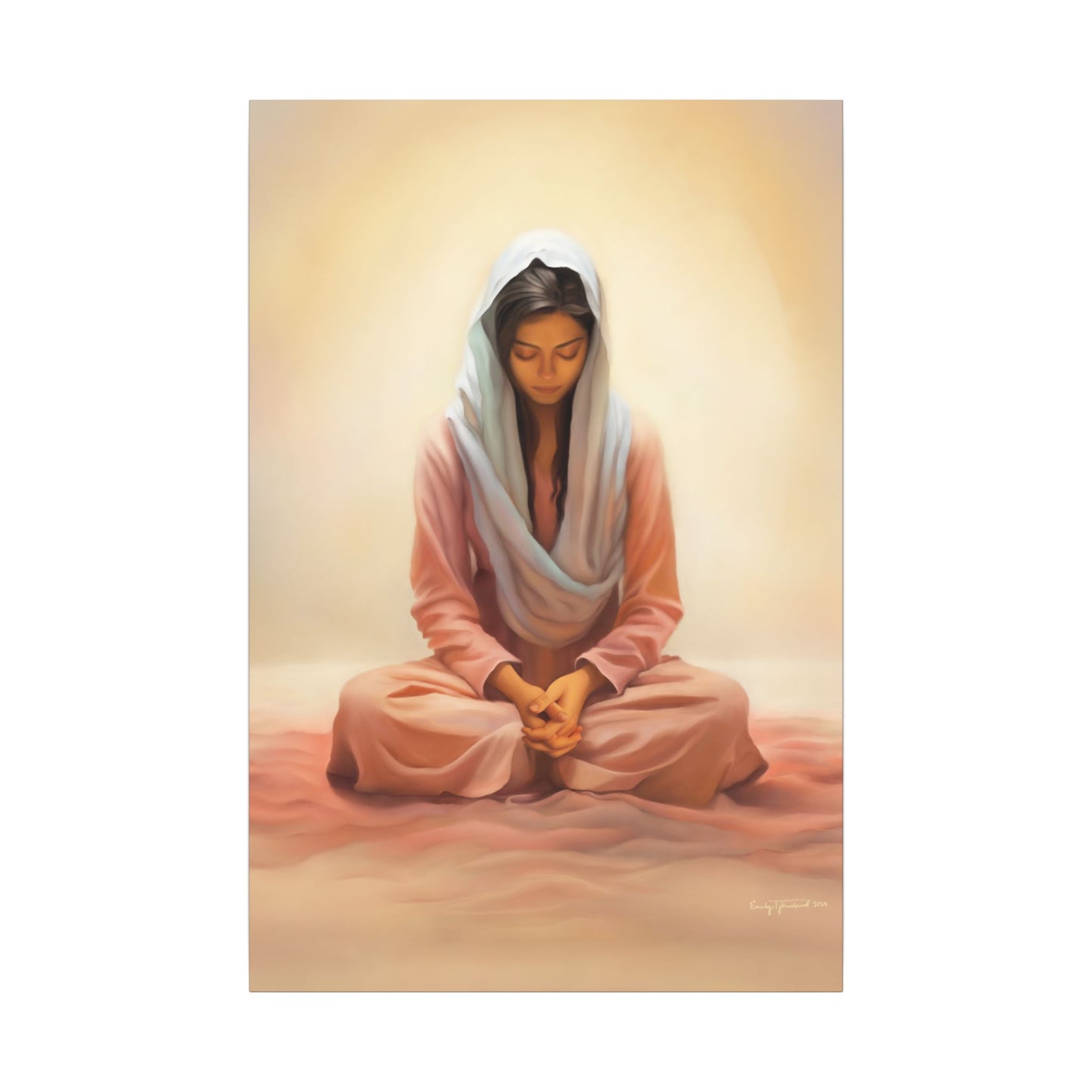 Stillness Fine Art Canvas Print, Spiritual Art, Gift for Her, Christian Artwork, Home Gift, Religious Artwork, Female Discipleship