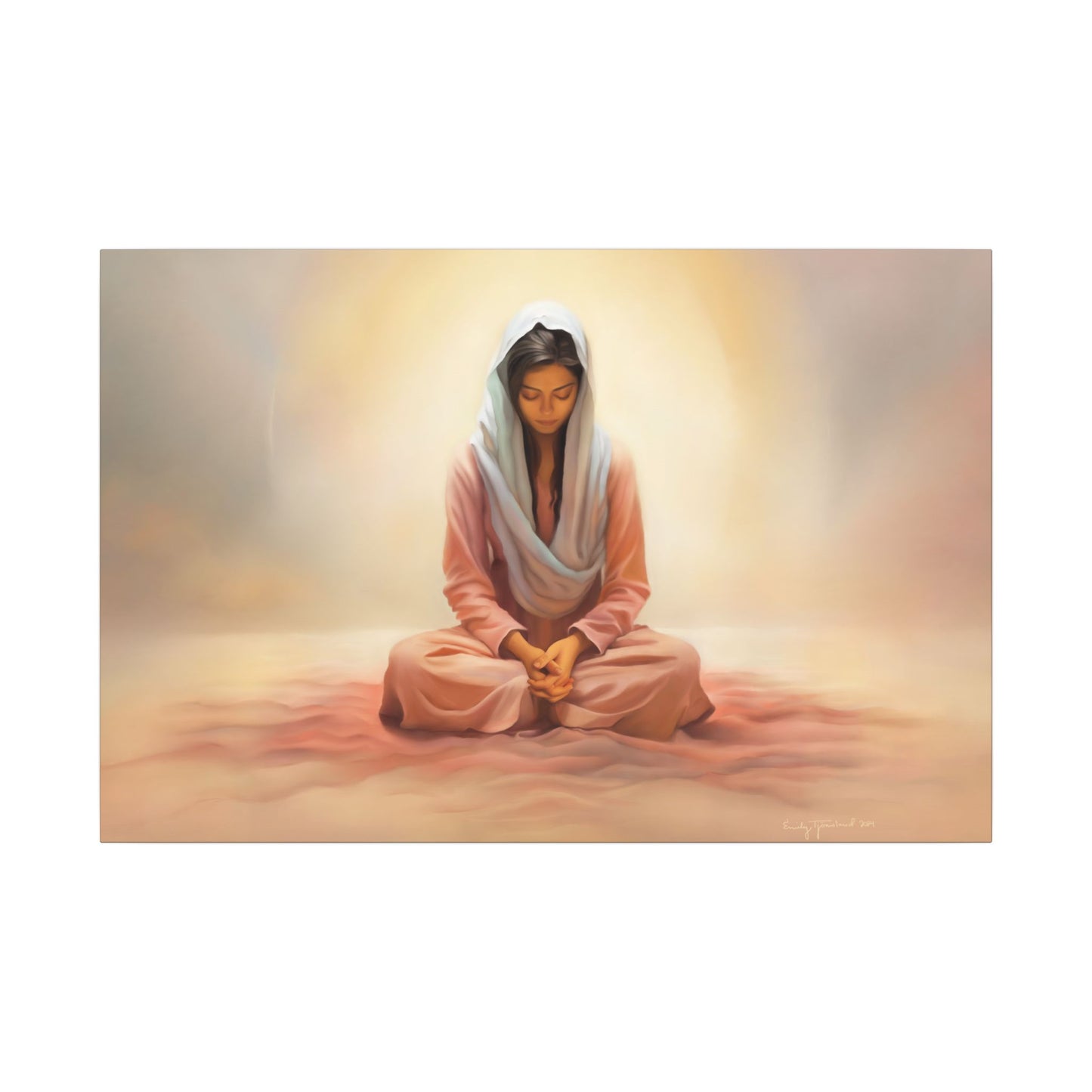Stillness Fine Art Canvas Print, Spiritual Art, Gift for Her, Christian Artwork, Home Gift, Religious Artwork, Female Discipleship