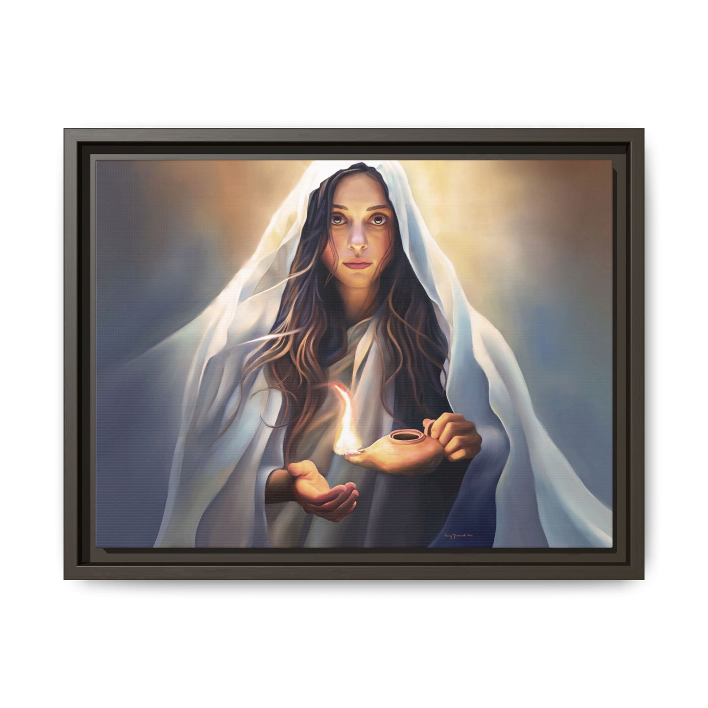 Mary Magdalene Woman Courage Framed Canvas Print of Painting, Female Discipleship, Beautiful Inspirational Art for Christians and Girls, 10 Virgins
