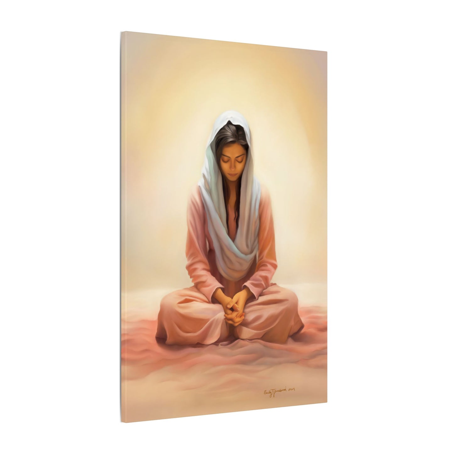 Stillness Fine Art Canvas Print, Spiritual Art, Gift for Her, Christian Artwork, Home Gift, Religious Artwork, Female Discipleship