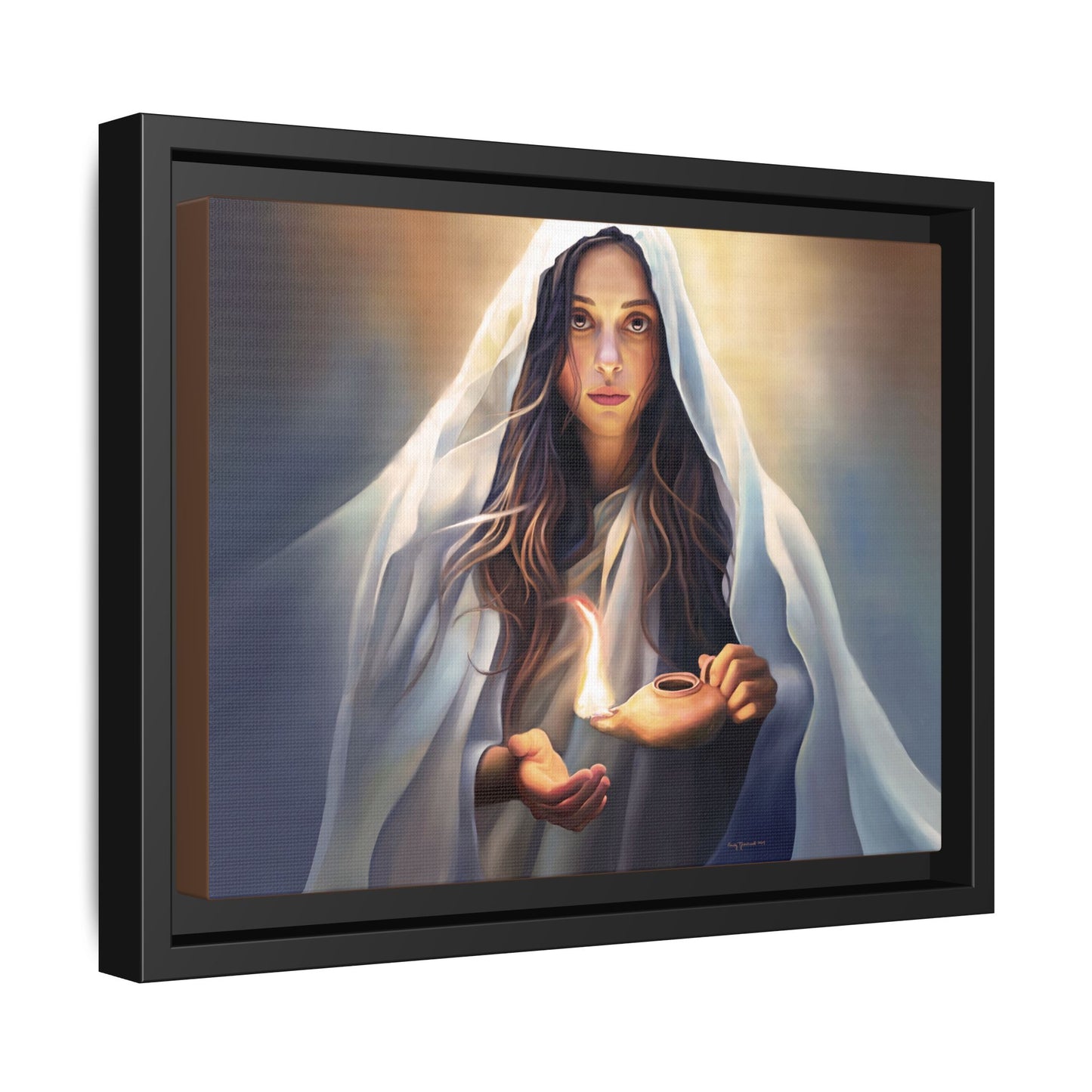 Mary Magdalene Woman Courage Framed Canvas Print of Painting, Female Discipleship, Beautiful Inspirational Art for Christians and Girls, 10 Virgins