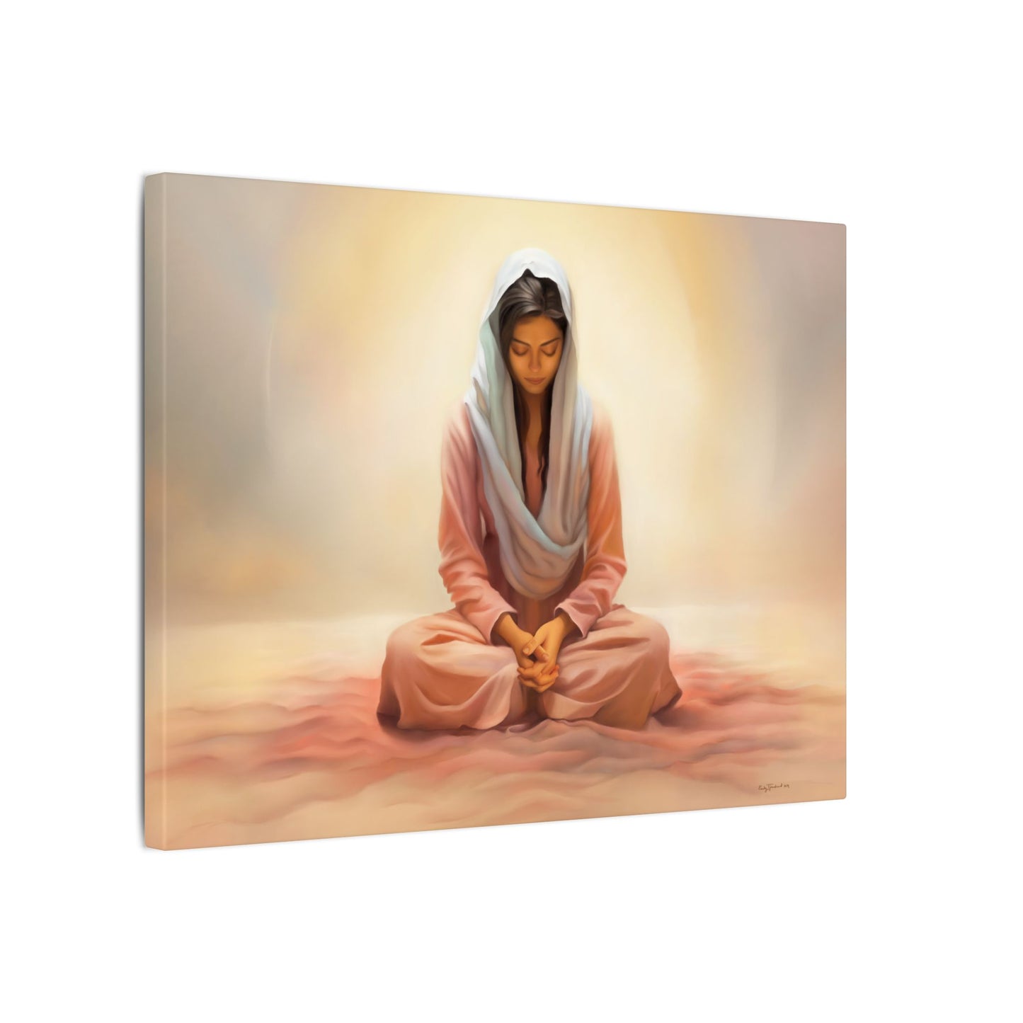 Stillness Fine Art Canvas Print, Spiritual Art, Gift for Her, Christian Artwork, Home Gift, Religious Artwork, Female Discipleship