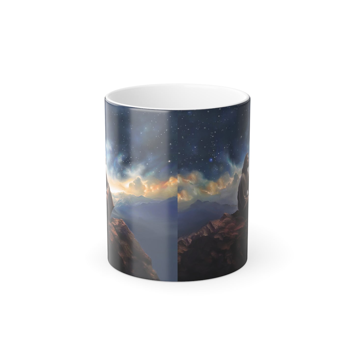 Jesus with The Stars Fun and spiritual Color Morphing Mug, Missionary Gift, Christmas Gift, Jesus Cup, Jesus Gift, Christian gift, 11oz